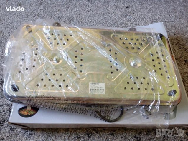 Електрически двоен котлон CROWN 2500W, снимка 4 - Котлони - 51393613
