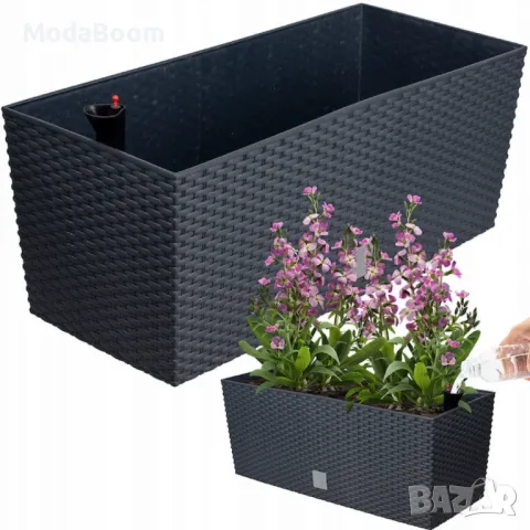 Модерна саксия с поливна система, снимка 6 - Саксии и кашпи - 48948075