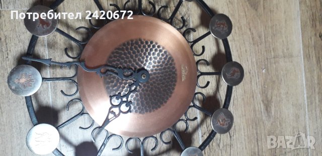 Старинен  меден  часовник, снимка 1 - Антикварни и старинни предмети - 43919340