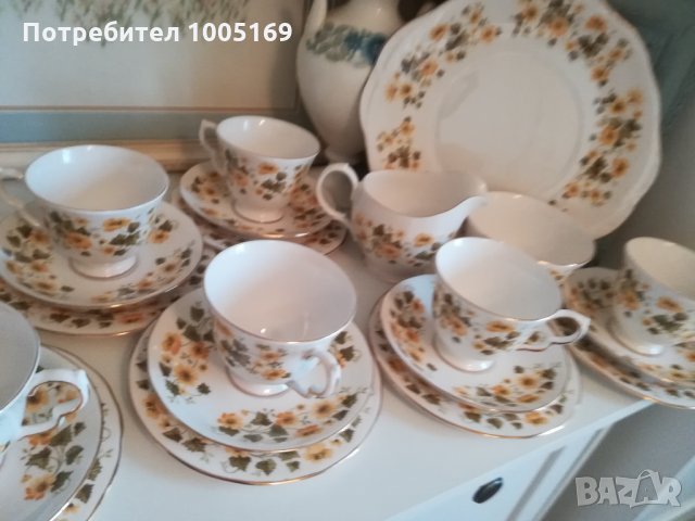 Английски костен порцелан Queen Anne.Сервиз за чай