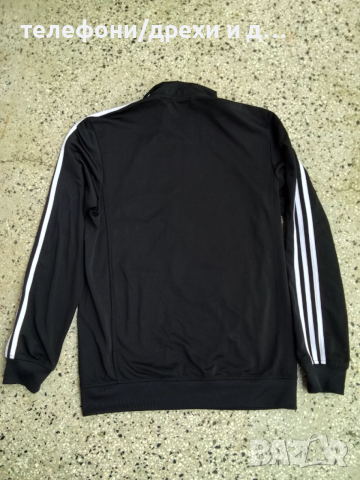 Дамско спортно горнище Adidas Three Stripe Full Zip, черно, размер S, снимка 2 - Спортни екипи - 52590303