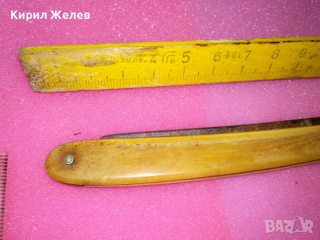 Старинен РЯДЪК КОЛЕКЦИОНЕРСКИ БРЪСНАЧ с РОГОВА ДРЪЖКА РЪЧНА ИЗРАБОТКА 22487, снимка 11 - Колекции - 44010481