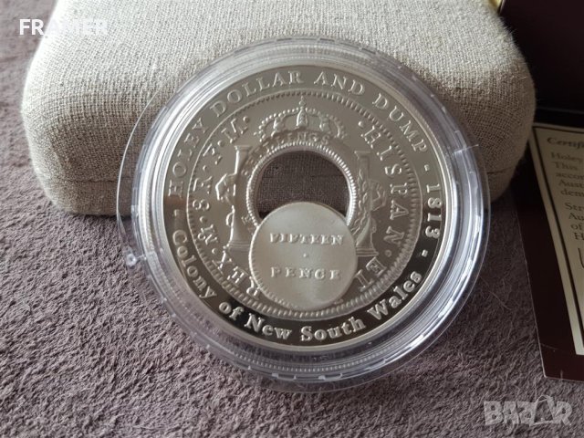 1 сребърен долар 2003 Австралия Holey Dollar and Dump oz, снимка 2 - Нумизматика и бонистика - 40701243