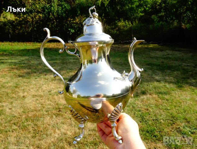 Английска бронзова кана,чайник 1.4 кг.,2 литра., снимка 13 - Антикварни и старинни предмети - 26268926
