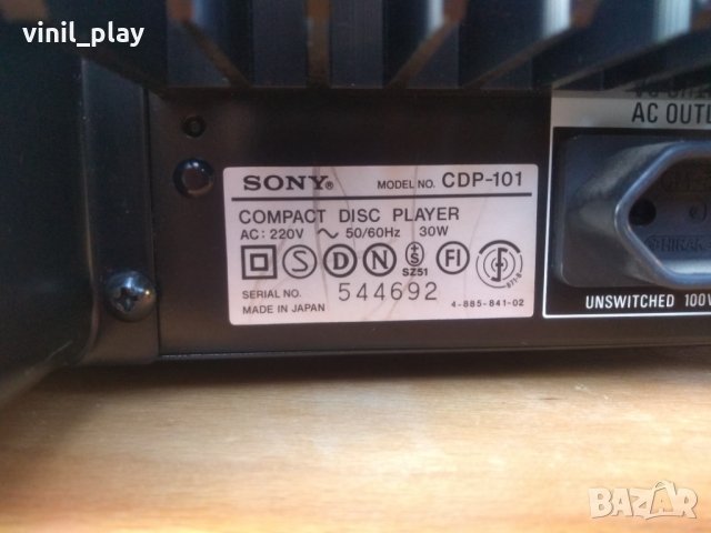 Sony CDP-101, снимка 14 - Ресийвъри, усилватели, смесителни пултове - 28542461