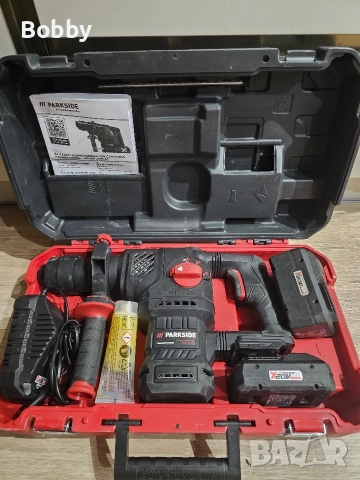 Безчетков Перфоратор Parkside Performance PKHAP 2058 A1 + Зарядно и 2бр. батерии 8AH и 4AH 