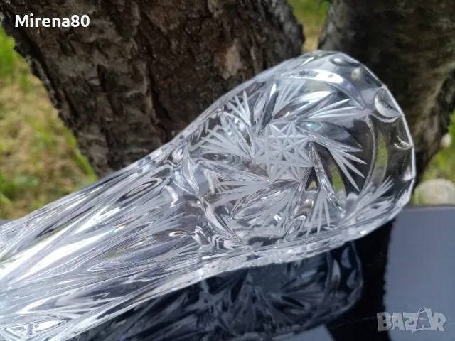 Полска кристална ваза, снимка 5 - Вази - 49979153