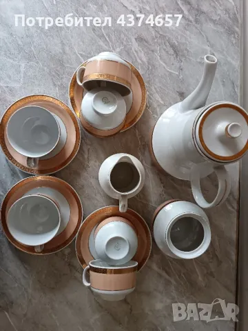 Порцеланов чаен сервиз , снимка 2 - Сервизи - 49056820