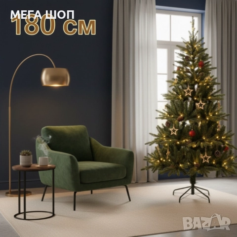 Красива коледна елха с естествено излъчване – празниците започват тук!, снимка 4 - Декорация за дома - 52586076