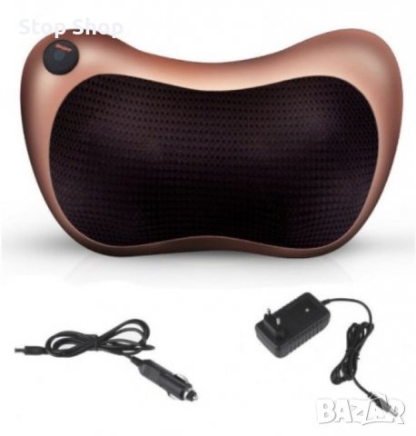 МАСАЖНА ВЪЗГЛАВНИЦА МАСАЖОР, МАГНИТНА 4 ТОЧКОВА , снимка 4 - Масажори - 37957612