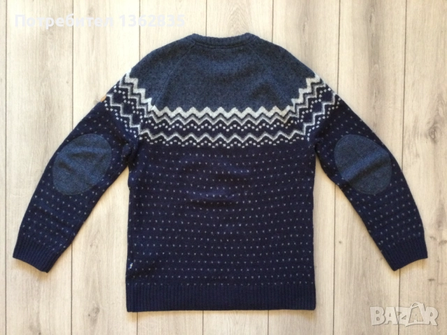 НОВ оригинален син вълнен пуловер FJALLRAVEN размер XL от Германия, снимка 7 - Пуловери - 52942797