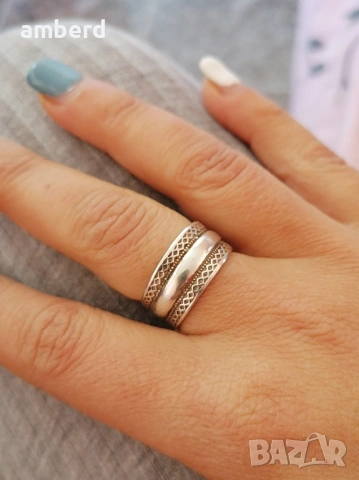 Страхотен сребърен пръстен - модел R061А, снимка 3 - Пръстени - 53557262
