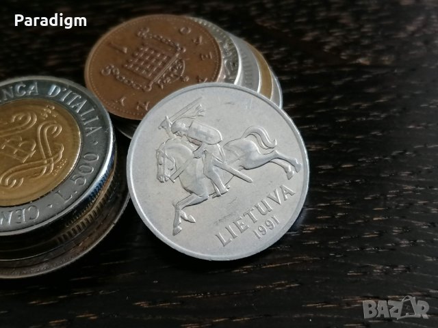 Монета - Литва - 5 цента | 1991г., снимка 2 - Нумизматика и бонистика - 32335305