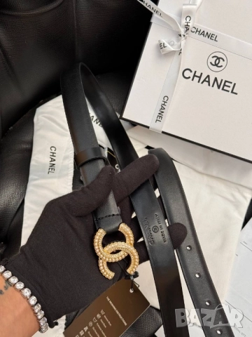 колани от естествена кожа в кутия, сертификат и противопрахова торбичка chanel fendi , снимка 9 - Колани - 51788630