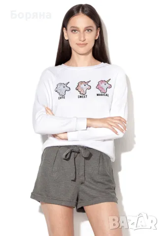 Tally Weijl нова с етикет блузка с еднорози, снимка 9 - Блузи с дълъг ръкав и пуловери - 50057436