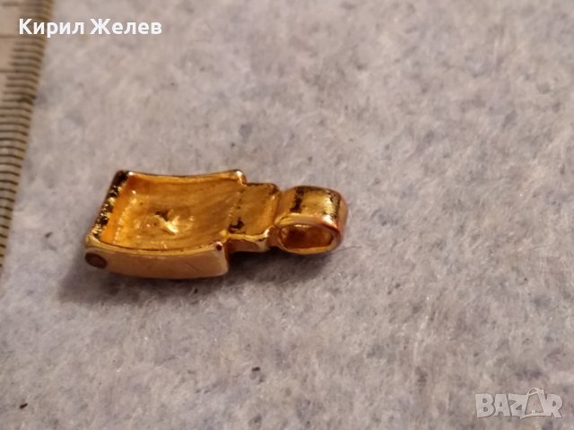 ФИН ВИНТИДЖ АРТ МЕДЕН СКЪПОЦЕНЕН МЕДАЛЬОН с ДЕБЕЛА ПОЗЛАТА и ПРЕКРАСЕН ФАСЕТИРАН ГРАНАТ 37027, снимка 7 - Антикварни и старинни предмети - 39944947