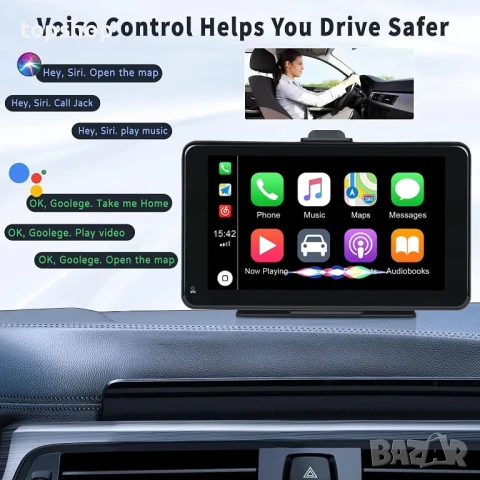 Авто плейър T86MP5 7" безжичен Carplay & Android. Aux букса, TF Card, Type C, DVR, Bluetooth, FM, GP, снимка 7 - Аксесоари и консумативи - 50501711
