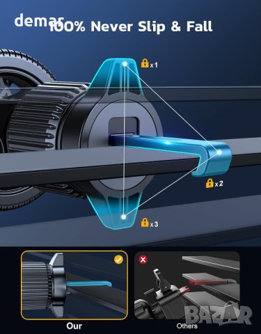 Магнитна стойка за телефон за автомобили iPhone 15/14/13 и др., снимка 2 - Аксесоари и консумативи - 43008949
