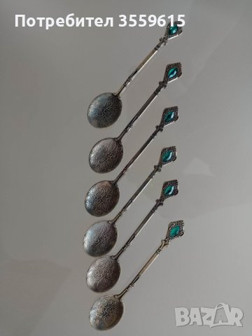 комплект метални лъжички за кафе от Абу Даби, 6 броя, снимка 1