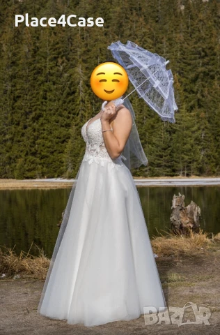 Страхотна сватбена рокля, снимка 7 - Рокли - 50508213