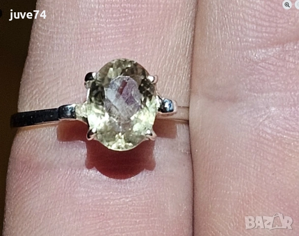 СРЕБЪРЕН ПРЪСТЕН С ЕСТЕСТВЕН СУЛТАНИТ (ТУРЦИЯ)  СЕРТИФИКАТ, снимка 8 - Пръстени - 53297493