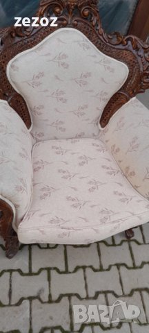 Кресла Рококо масив орех-2бр., снимка 4 - Дивани и мека мебел - 43489176