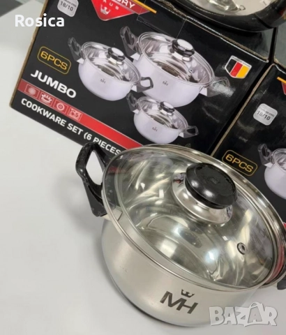 Комплект тенджери MC1855 – 6 части за подредена кухня и готвене без излишен хаос, снимка 4 - Съдове за готвене - 52150543