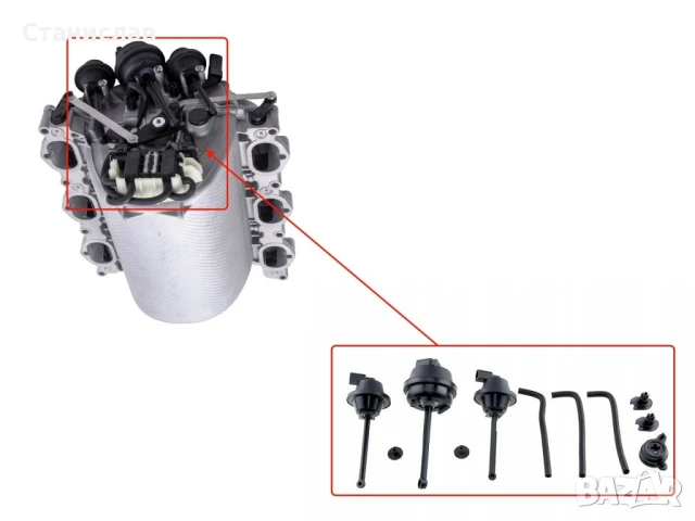 Ремонтен комплект за всмукателен колектор Mercedes C-Class W203, снимка 3 - Части - 50639078