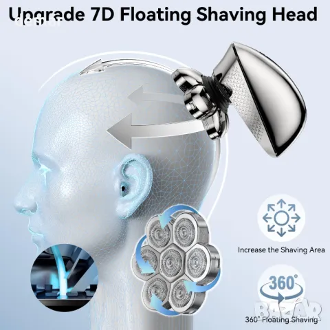 5 в 1 Комплект електрическа самобръсначка за мъже, снимка 2 - Електрически самобръсначки - 49811104