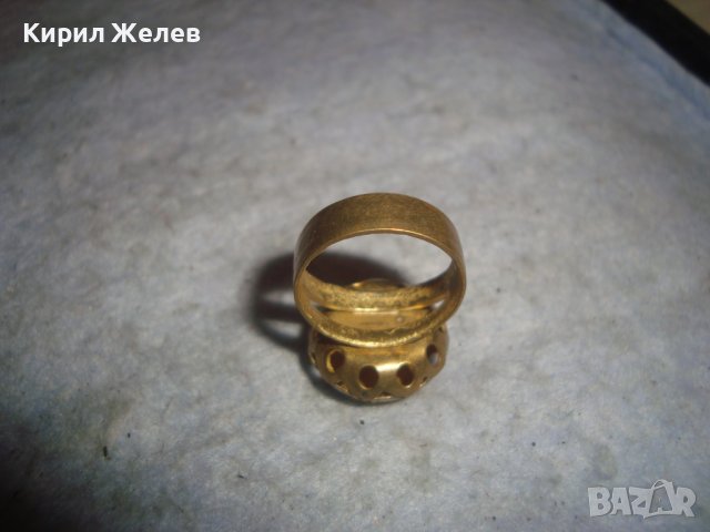 СТАРИНЕН МЕСИНГОВ РЪЧНО МАЙСТОРСКИ ИЗРАБОТЕН ПРЪСТЕН от ДИНАР РЯДЪК за КОЛЕКЦИЯ 26724, снимка 8 - Антикварни и старинни предмети - 36771603
