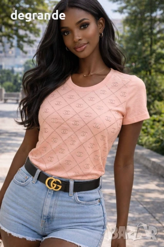 Високо качество дамска тениска Chanel