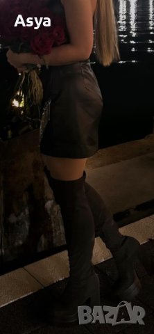 Кожена черна пола Calliope, снимка 7 - Поли - 39550977