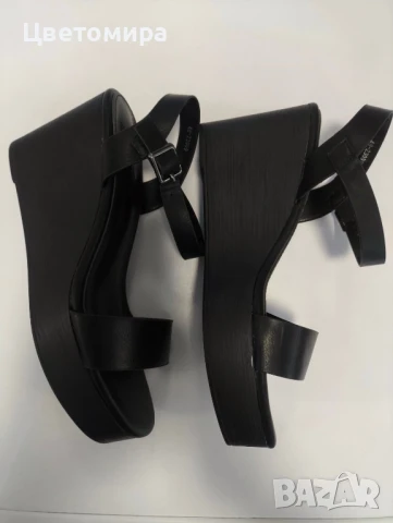 Ежедневни дамски сандали на платформа в черно PAOLO BOCELLI Номер 39. , снимка 4 - Сандали - 51311376