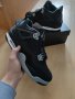 Nike Air Jordan 4 Retro Black Canvas Нови Оригинални Черни Мъжки Кецове Размер 45 Номер 29см, снимка 1 - Кецове - 40430204