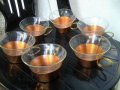 Шест стъклени чаши с медни подстаканчици Йена глас на ГДР, снимка 1