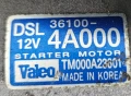 Стартер TM000A23601 Hyundai H200 Kia Хюндай Х200 Киа 2.5 CRDi, снимка 2