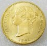Монета Британска Индия 1 Мохур 1841 г Кралица Виктория 