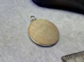 ЗОДИЯ РИБИ АСТРОЛОГИЧЕН СРЕБЪРЕН МЕДАЛЬОН СРЕБРО 900 с ЕМАЙЛ и ЛАК АРТ ПЕНДАНТ 49420, снимка 2