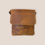 Мъжка чанта през рамо от естествена кожа в кафяво, снимка 1 - Чанти - 38513631