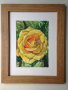 Жълта роза, снимка 1 - Картини - 33101060