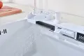 60см Бяла мултифункционална кухненска мивка с двоен водопад, снимка 5