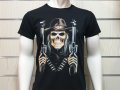 Нова мъжка тениска с дигитален печат Череп с пистолети, снимка 9