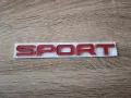 червени емблеми Sport за Range Rover сребрист кант, снимка 1