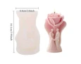 3D Младоженци двойка булка с роза сватба сватбен силиконов молд форма фондан шоколад гипс смола свещ, снимка 2