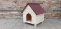 Дървена къща за котки и малки породи кучета котешка къща кучешка къща котка куче, снимка 3