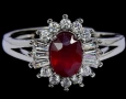 СРЕБЪРЕН  ПРЪСТЕН С РУБИН (АФРИКА), снимка 1