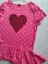 Детски блузи розови  на  точки, има лъскаво сърце, снимка 3