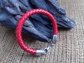 Плетени гривни, колиета и др. Богат избор на цветове, размери и модели. Естествена кожа, снимка 6