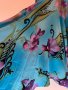 Сатенена рокля с флорален принт 🩵💙, снимка 3