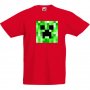 Детска тениска майнкрафт Minecraft Creeper Face 02, снимка 2